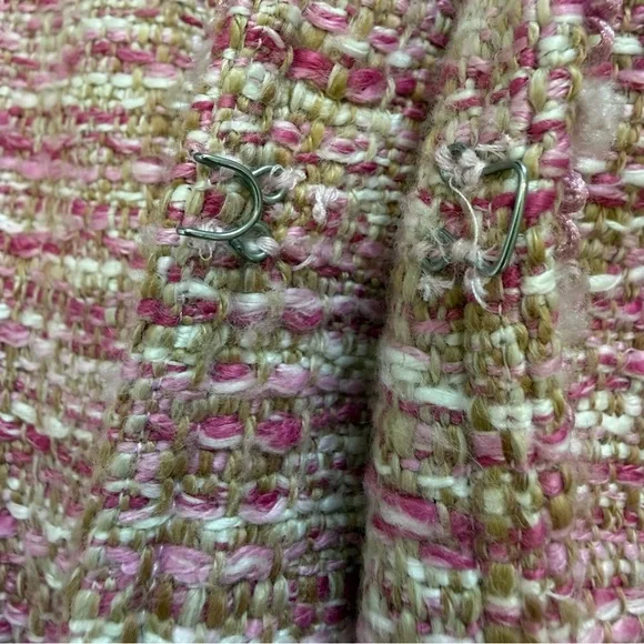 Vintage 60s Spiegel Pink Bouclé Tweed Collarless Blazer - Picture 7 of 10